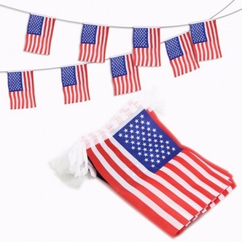 New design hot selling customized printed american flag bunting
